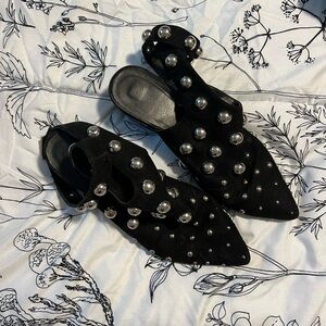 Black Studded Women's Shoes